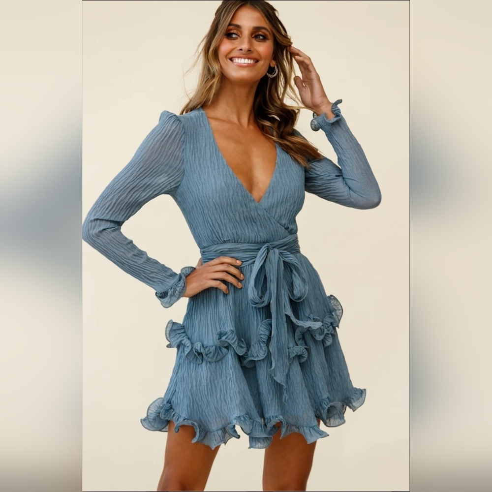 Greta Tiered Ruffle Chiffon Dress | Selfie Leslie